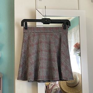 Circle Plaid Skirt